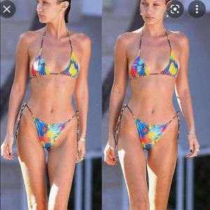 Melissa Simone Multi colored bikini